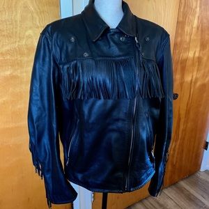 Black leather women’s Harley Davidson jacket